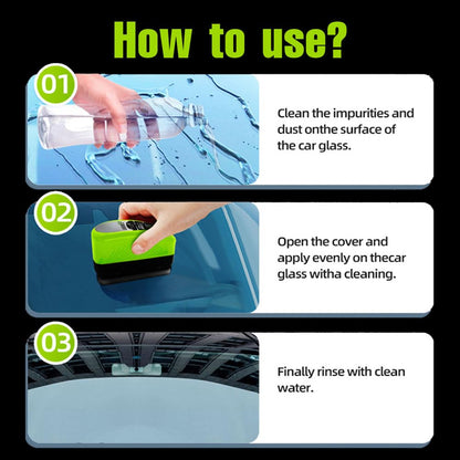 Oil Film Brush 2.0, Clear Vision Glass Cleaner, Clearview Shield Clear Vision Windshield Cleaner, Oil Film Cleaning Brush for Car Windows