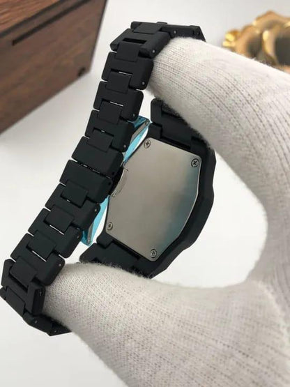 Aura Men's Watch with Arabic Numerals Matte Black Minimalist Analog Watch