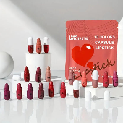 Mini 18 Matte Capsule Lipstick Set