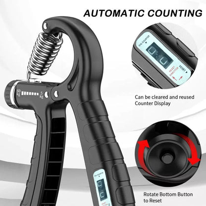 Adjustable Hand Gripper with Built-in Counter – Grip Strength Trainer for Forearm, Wrist & Finger Exercise (Random Color)